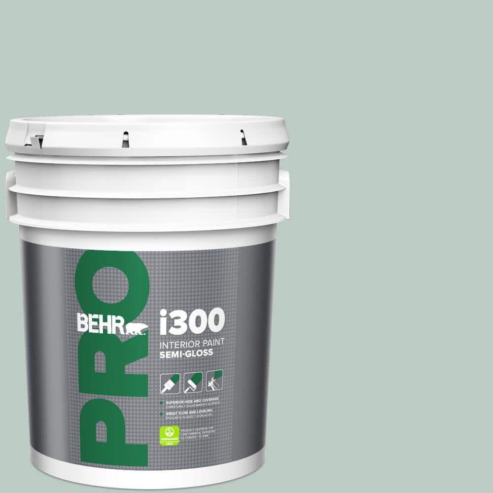 BEHR PRO 5 gal. #HDC-CL-23 Soothing Spring Semi-Gloss Interior Paint