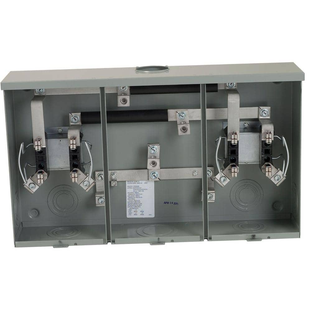 Square D 205 Amp 2 Gang Ringless Overhead or Underground Meter Socket (2)