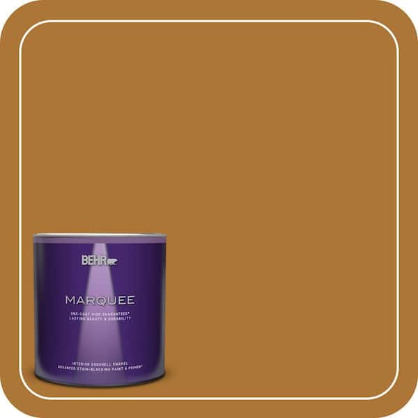 BEHR MARQUEE 1 qt. #S-H-320 Enchanting Ginger Eggshell Enamel Interior Paint & Primer (2)