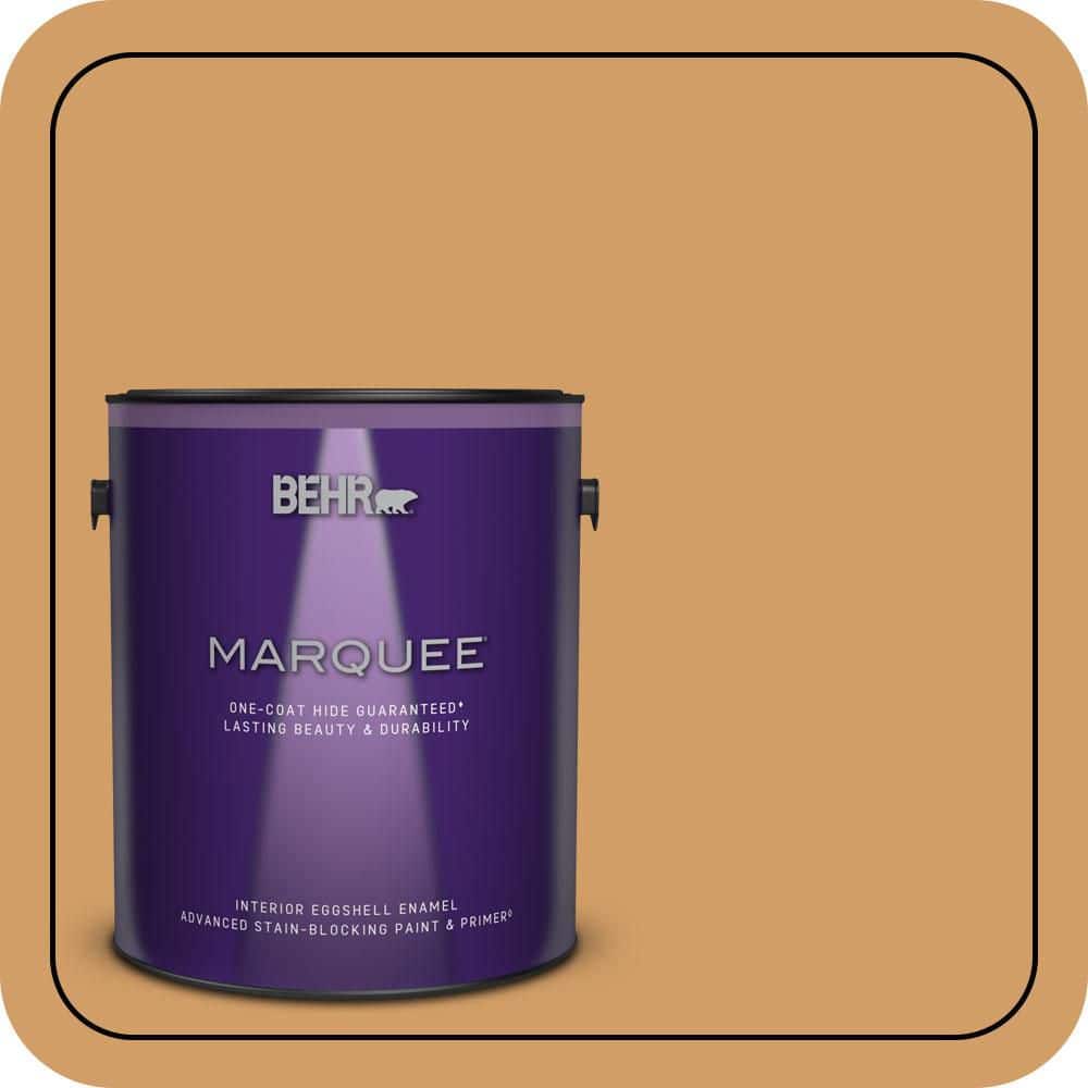 BEHR MARQUEE 1 gal. #MQ4-08 Golden Aura One-Coat Hide Eggshell Enamel Interior Paint & Primer (1)