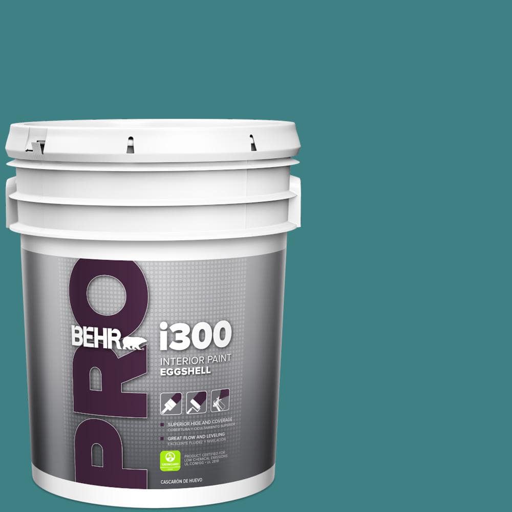 BEHR PRO 5 gal. #510D-7 Pacific Sea Teal Eggshell Interior Paint