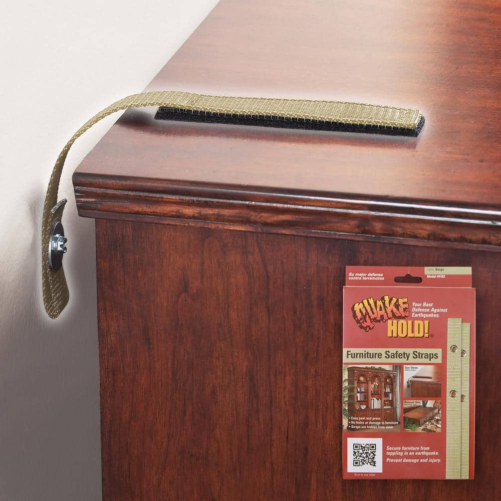 QuakeHOLD! Beige Furniture Safety Strap