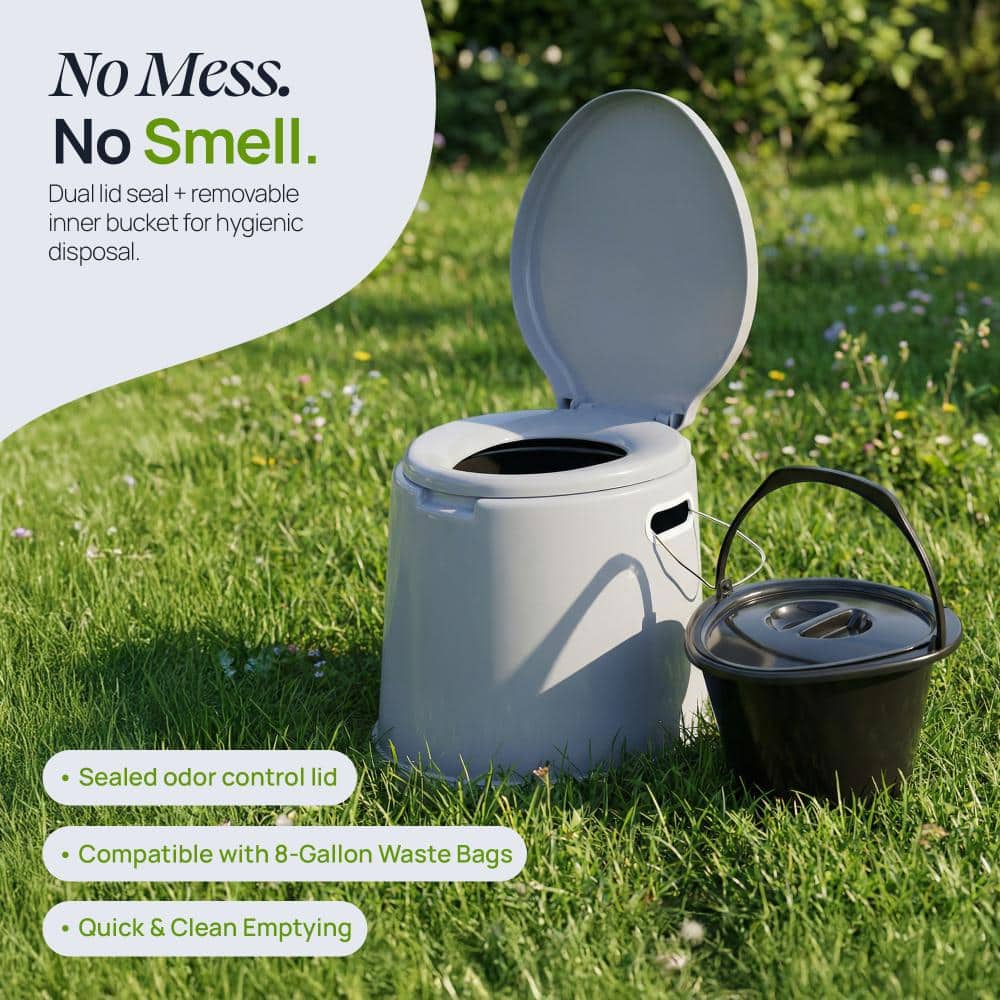 PLAYBERG Portable Travel Toilet For Camping and Hiking, Non-electric Waterless Toilet (2)