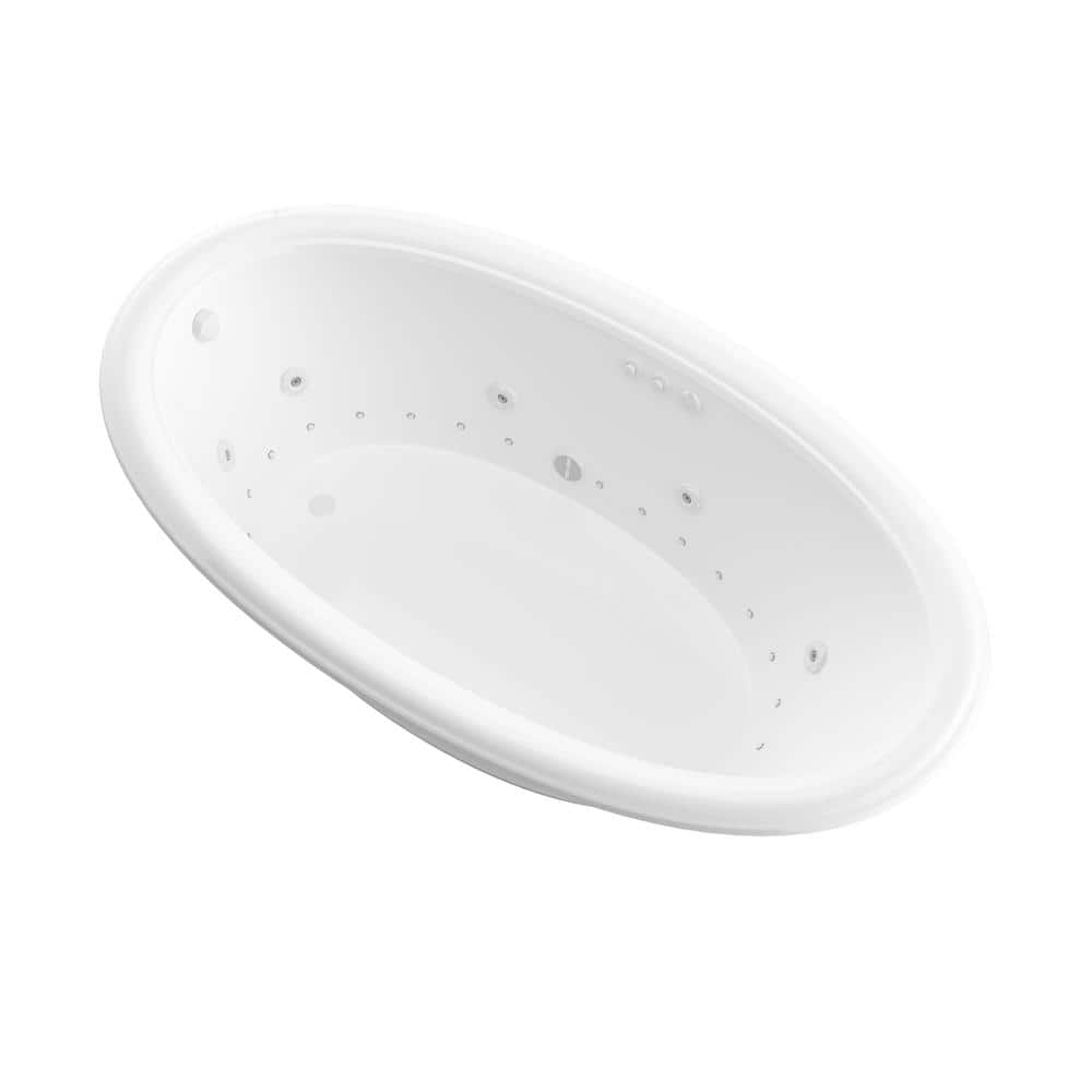 Universal Tubs Topaz 60 in. Oval Drop-in Whirlpool and Air Bath Tub