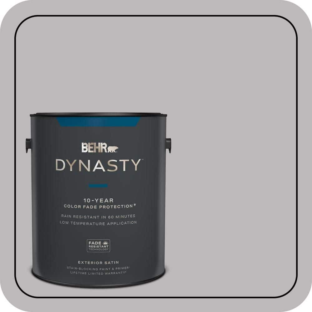 BEHR DYNASTY 1 gal. #PPU16-10 French Lilac Satin Enamel Exterior Stain-Blocking Paint & Primer