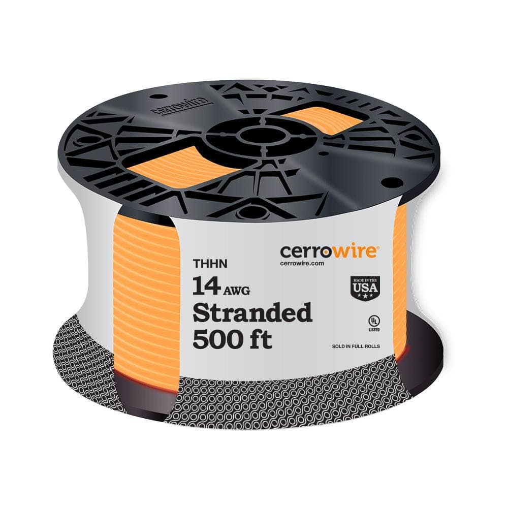 Cerrowire 500 ft. 14 Gauge Orange Stranded Copper THHN Wire