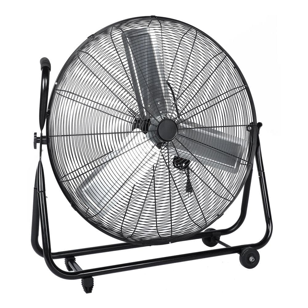 Tidoin 30 in. 3 Fan Speeds Floor Fan in Black with 360° Adjustable Tilt and Roll Booster (1)