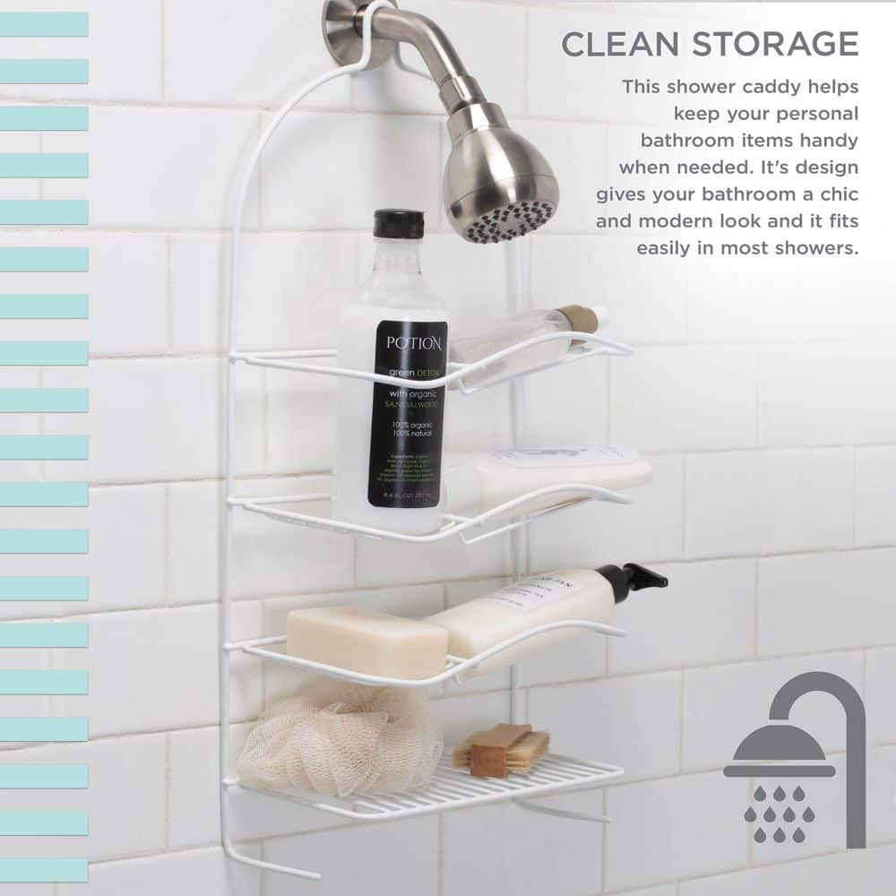 Bath Bliss Rubber Shower Organizer Caddy (3)