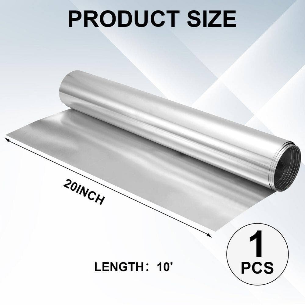 Laybus 20 in. x 10 ft. Aluminum Roll Flashing for Roof and Garden, Roof Strip for Moss and Mildew Prevention, 1 Pcs (3)