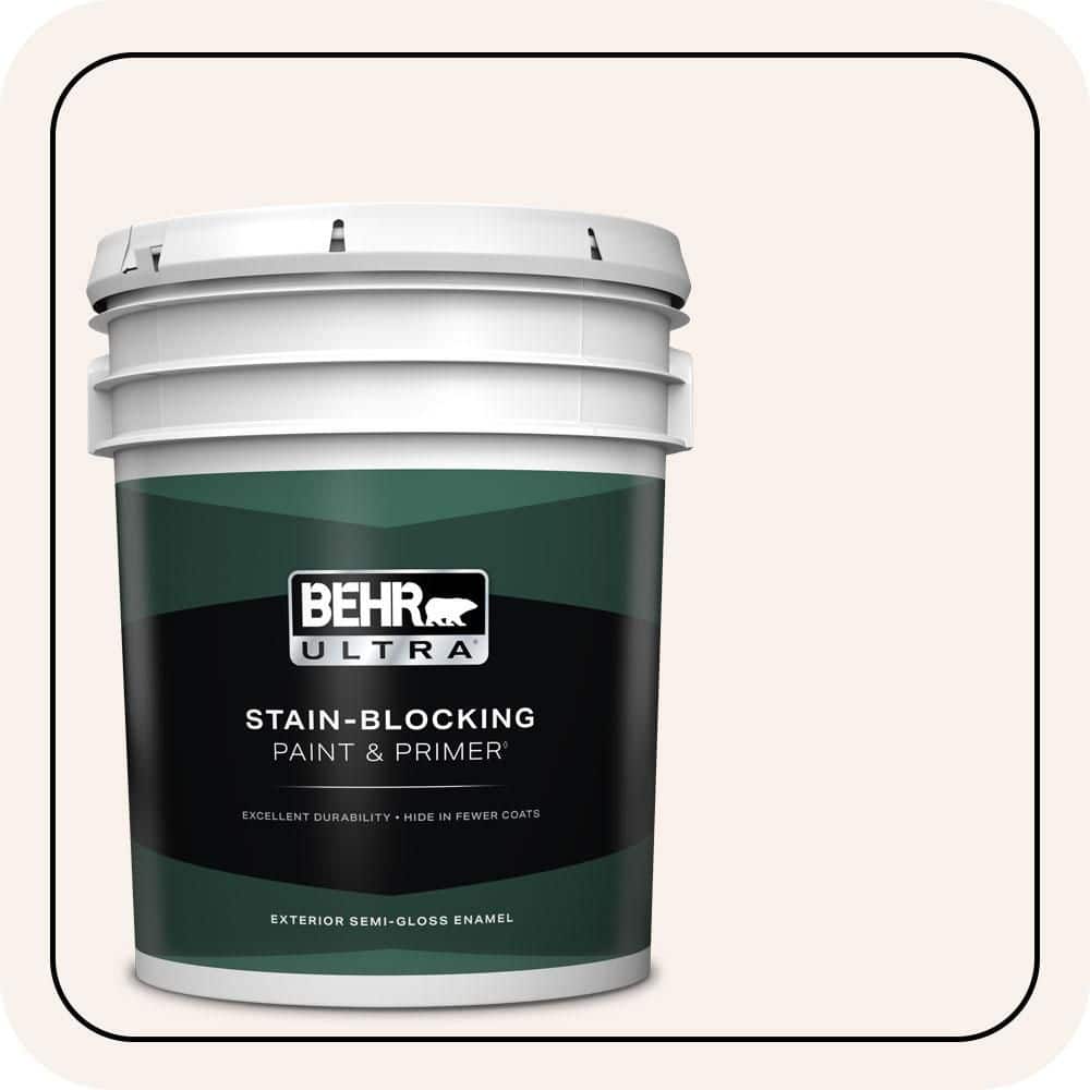 BEHR ULTRA 5 gal. #RD-W09 Shea Semi-Gloss Enamel Exterior Paint & Primer
