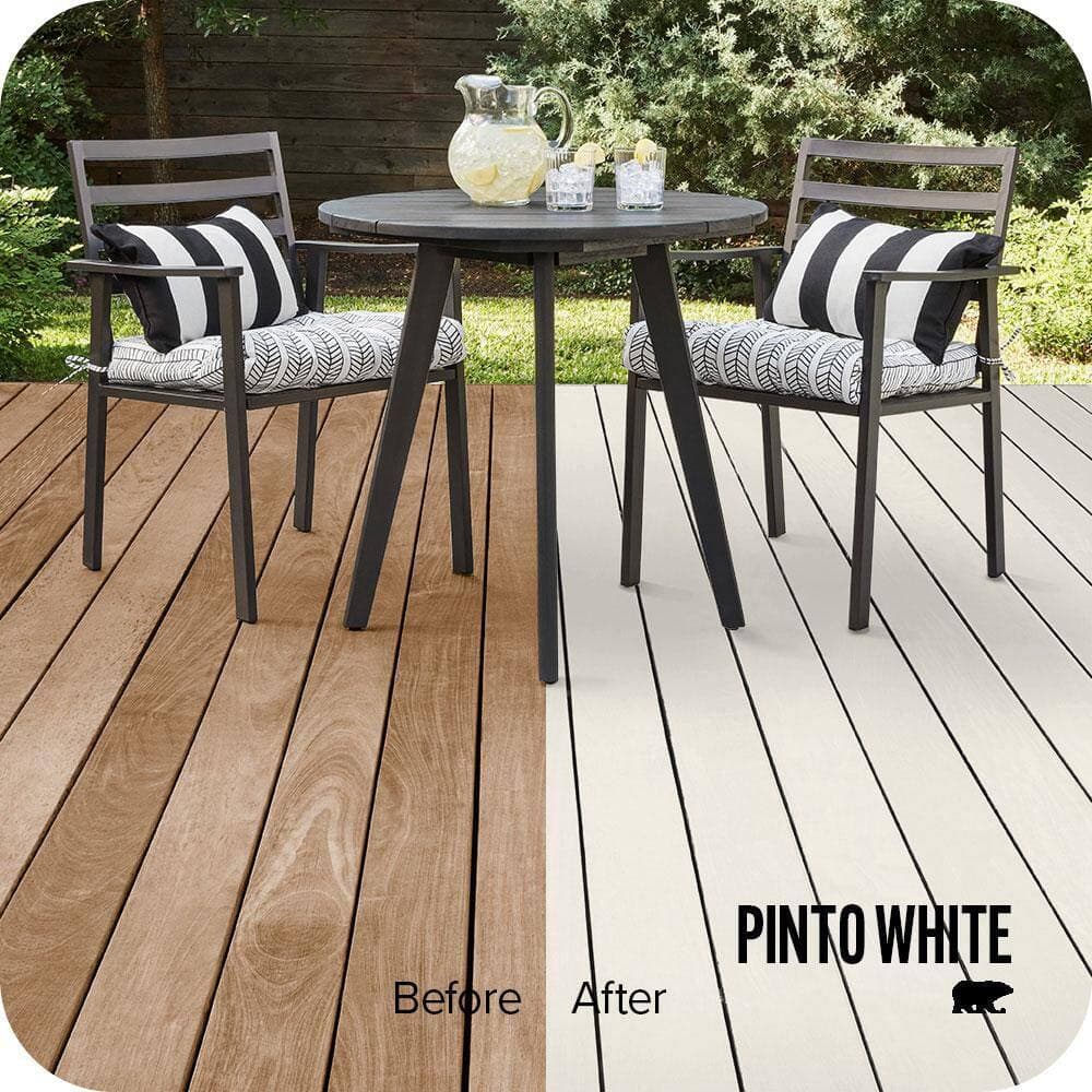BEHR PREMIUM 1 qt. #SC-337 Pinto White Solid Color Waterproofing Exterior Wood Stain and Sealer (2)