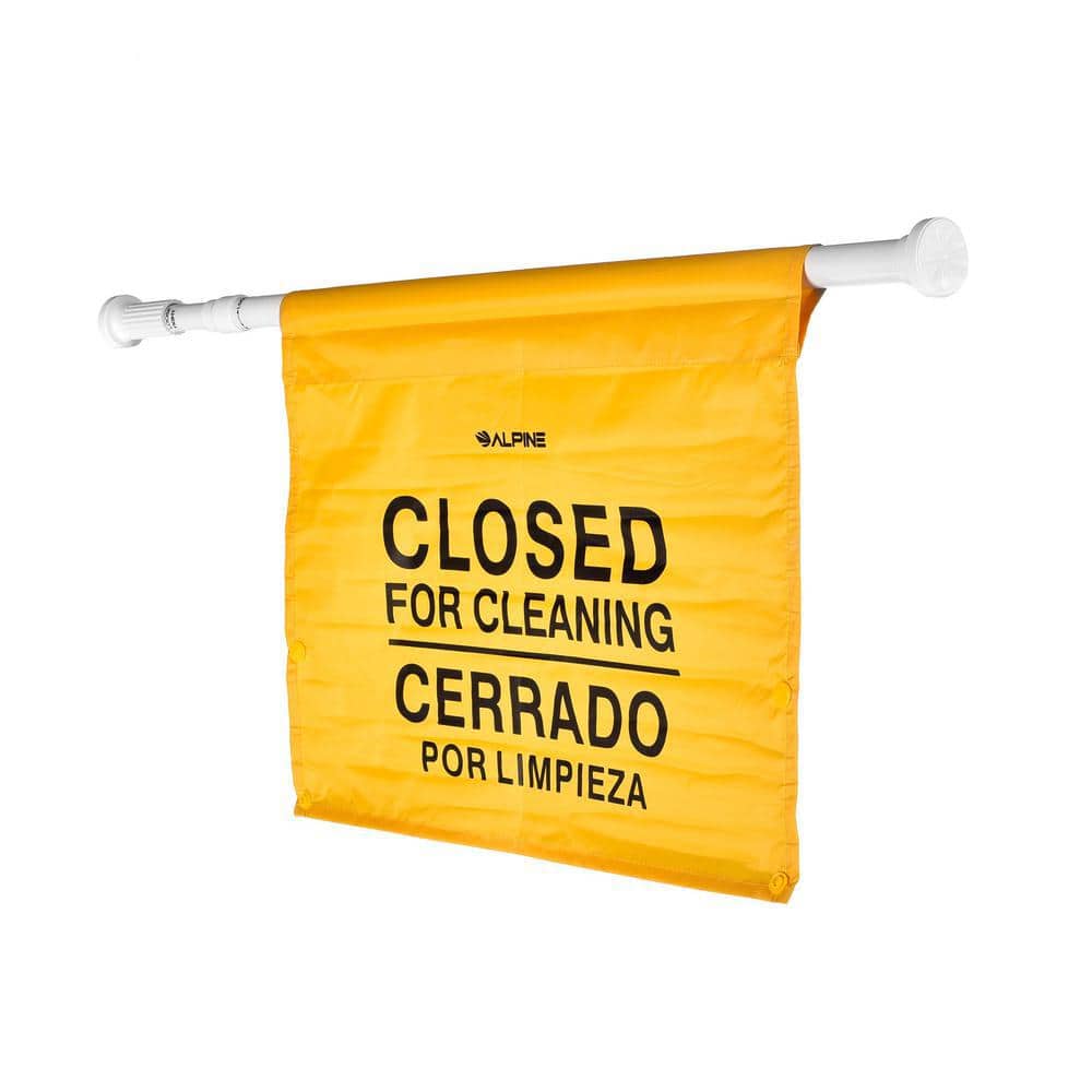 Alpine Industries 18 in. Safety Wet Floor Hanging Sign with Multi-Lingual Closed for Cleaning Imprint (4-Pack) (2)
