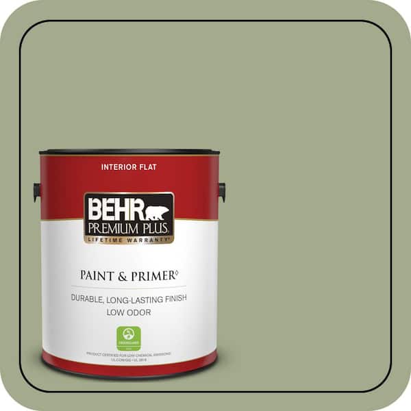 BEHR PREMIUM PLUS #420F-4 Sagey Enamel Low Odor & Primer (2)