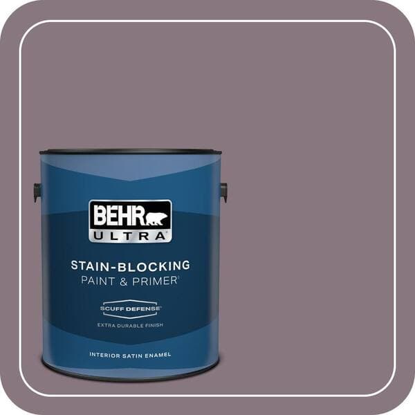 BEHR PREMIUM PLUS #ECC-18-3 Blooming Wisteria Enamel Low Odor & Primer (2)