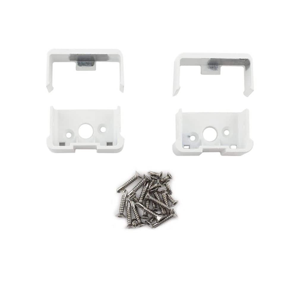Deckorators Cable Rail Aluminum Textured White Top Rail Brackets for Cable Railing System (3)