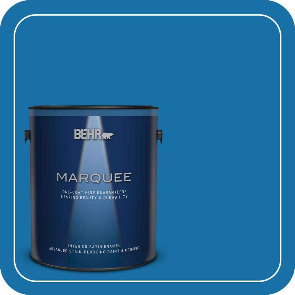 BEHR MARQUEE 1 gal. #560B-7 Cerulean Satin Enamel Interior Paint & Primer
