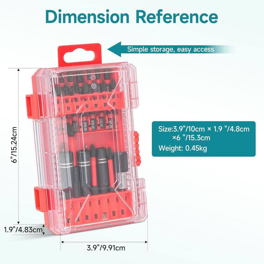 MYWISH 35-Piece Impact Driver Bit and Countersink Set (3)