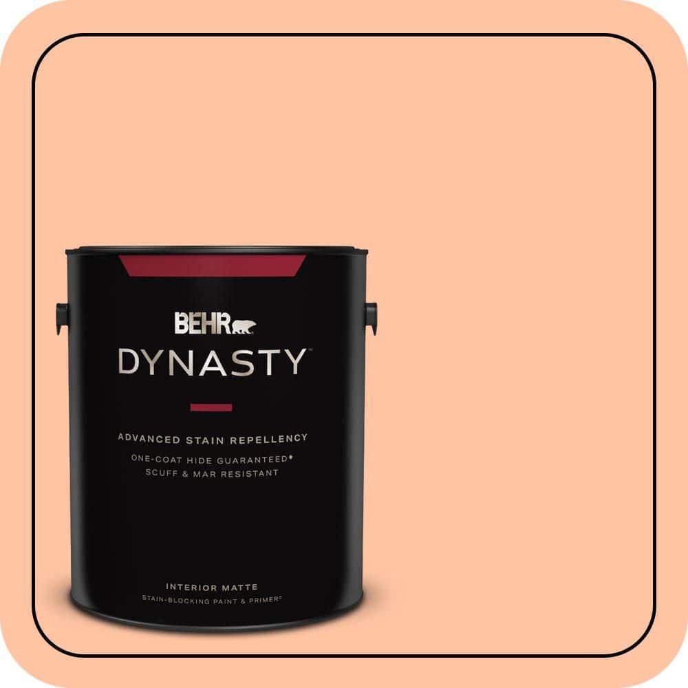 BEHR DYNASTY 1 gal. #P200-3 Tomorrows Coral Matte Interior Stain-Blocking Paint & Primer