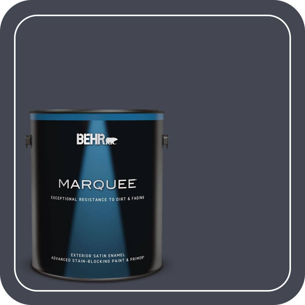 BEHR MARQUEE 1 gal. #T11-2 Stiletto Satin Enamel Exterior Paint & Primer