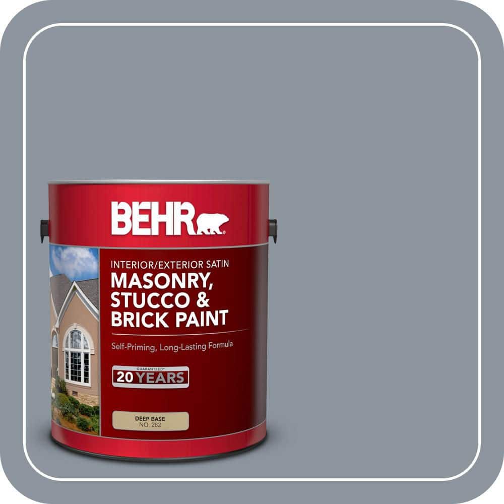BEHR 1 gal. #BXC-88 Cool December Satin Interior/Exterior Masonry, Stucco and Brick Paint