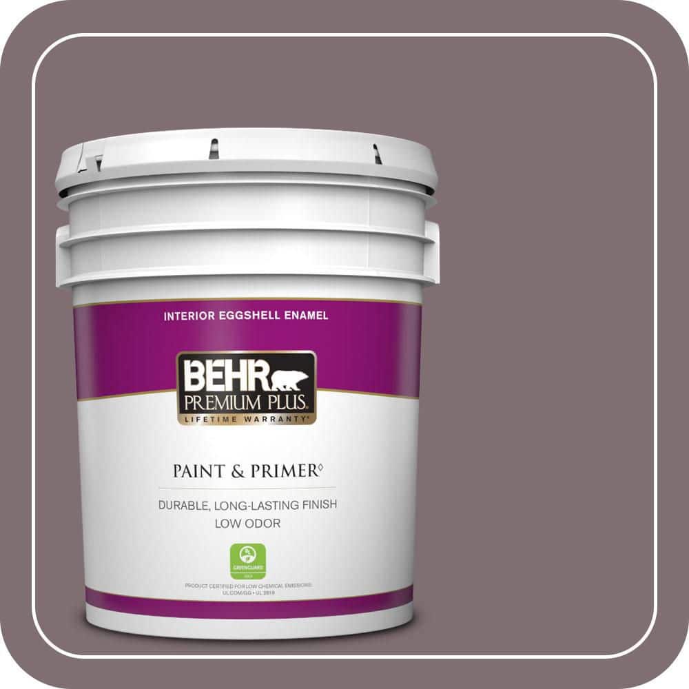 BEHR PREMIUM PLUS 5 gal. #N110-5 Royal Raisin Eggshell Enamel Low Odor Interior Paint & Primer