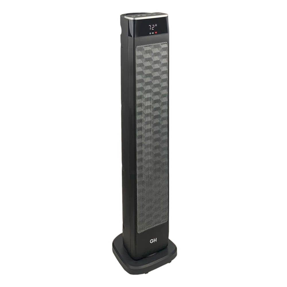 GOOD HOUSEKEEPING Digital 30 in. Oscillating Ceramic Tower Room Space Heater with Remote Control, 1500 W, Electric Type, Force Air
