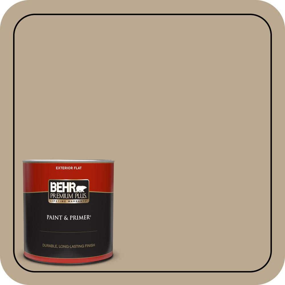 BEHR PREMIUM PLUS 1 qt. #N300-4 Open Canyon Flat Exterior Paint & Primer