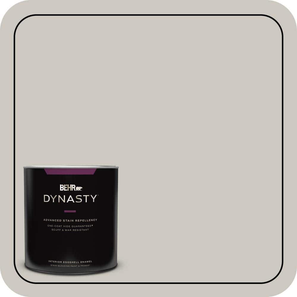 BEHR DYNASTY 1 qt. Designer Collection #DC-008 Gratifying Gray Eggshell Enamel Interior Stain-Blocking Paint & Primer