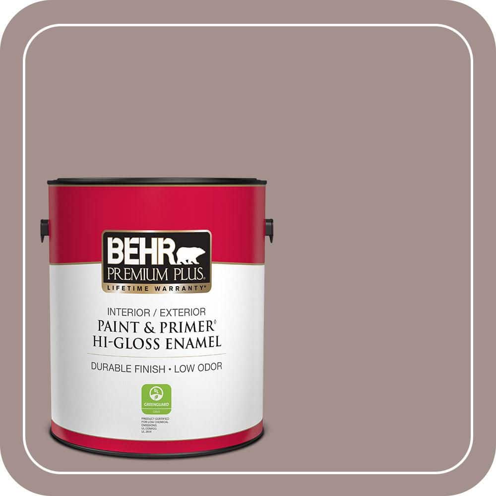 BEHR PREMIUM PLUS 1 gal. #MQ1-40 Tribeca Hi-Gloss Enamel Interior/Exterior Paint & Primer