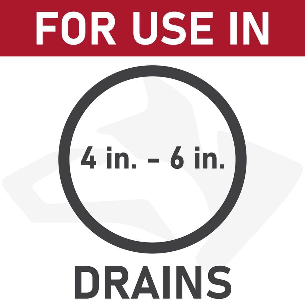 Husky Large Drain Cleaning Bladder - Clears 4 in. to 6 in. Pipes with Garden Hose Water Pressure (2)