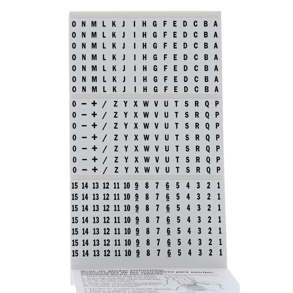 Buchanan Wire Marker Booklet, A-Z, 0-15 Plus (4)