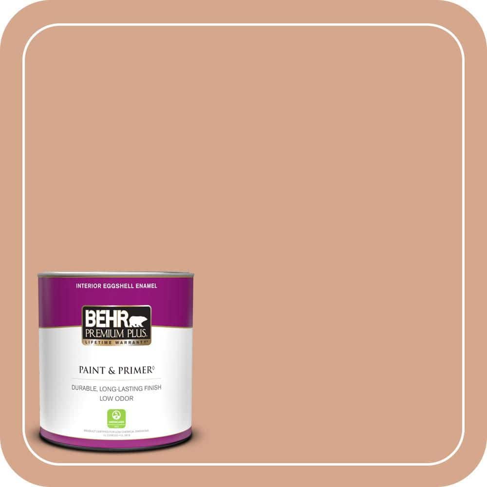 BEHR PREMIUM PLUS #MQ1-30 Peachy Confection One-Coat Hide Enamel Interior Stain-Blocking Paint and Primer