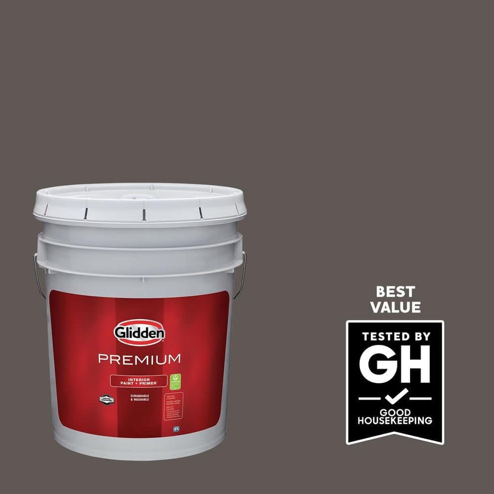 Glidden Premium 5 gal. PPG1007-7 Bark Eggshell Interior Latex Paint