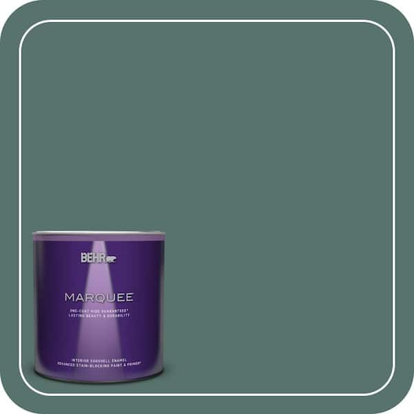 BEHR MARQUEE 1 qt. #480F-6 Shaded Spruce Eggshell Enamel Interior Paint & Primer (2)