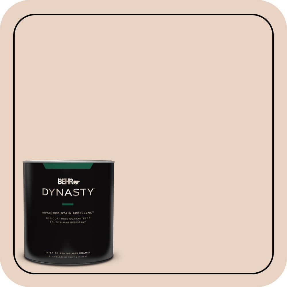 BEHR DYNASTY 1 qt. #S200-1 Conch Shell Semi-Gloss Enamel Interior Stain-Blocking Paint & Primer