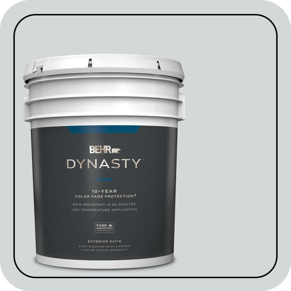 BEHR DYNASTY 5 gal. #PPU26-12 Solemn Silence Satin Enamel Exterior Stain-Blocking Paint & Primer
