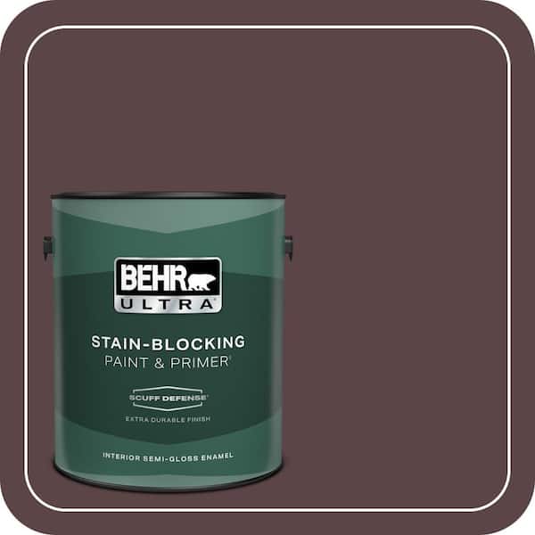 BEHR PREMIUM PLUS #BNC-31 Mahogany Spice Enamel Low Odor & Primer (3)