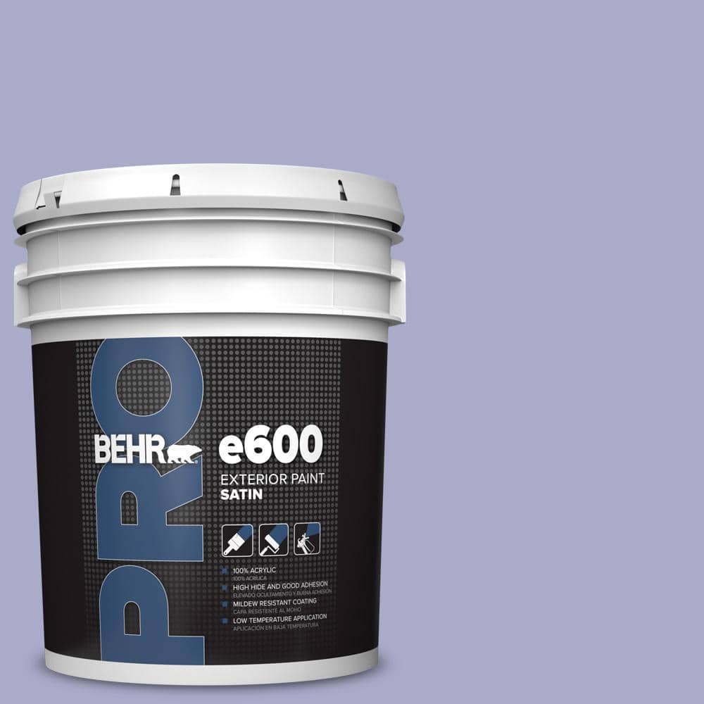 BEHR PRO 5 gal. #M550-4 Wisteria Blue Satin Exterior Paint