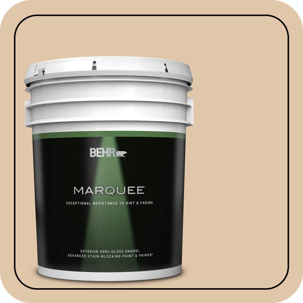 BEHR MARQUEE 5 gal. #S260-2 Pumpkin Seed Semi-Gloss Enamel Exterior Paint & Primer