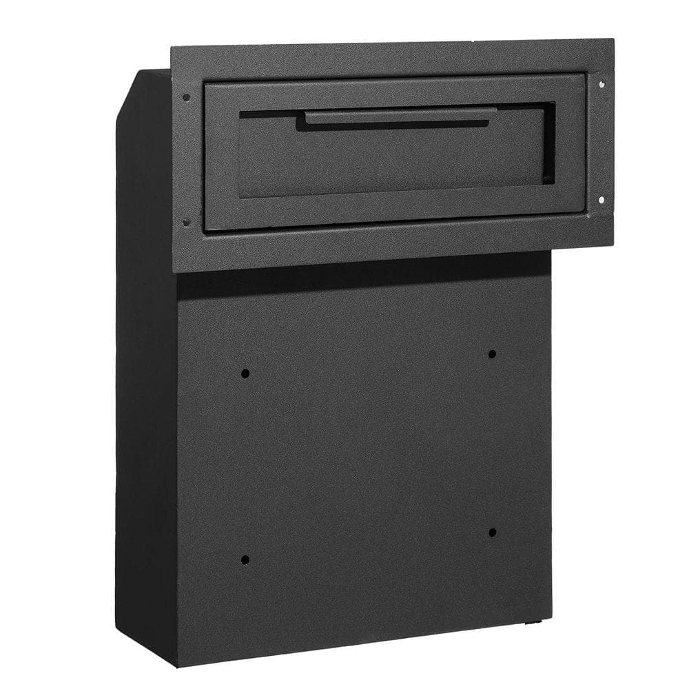 SKYSHALO Through The Door Key Drop Box, Heavy Duty Steel Through the Door Mailbox with 1.8 in. 12 in. Key Lock (1)