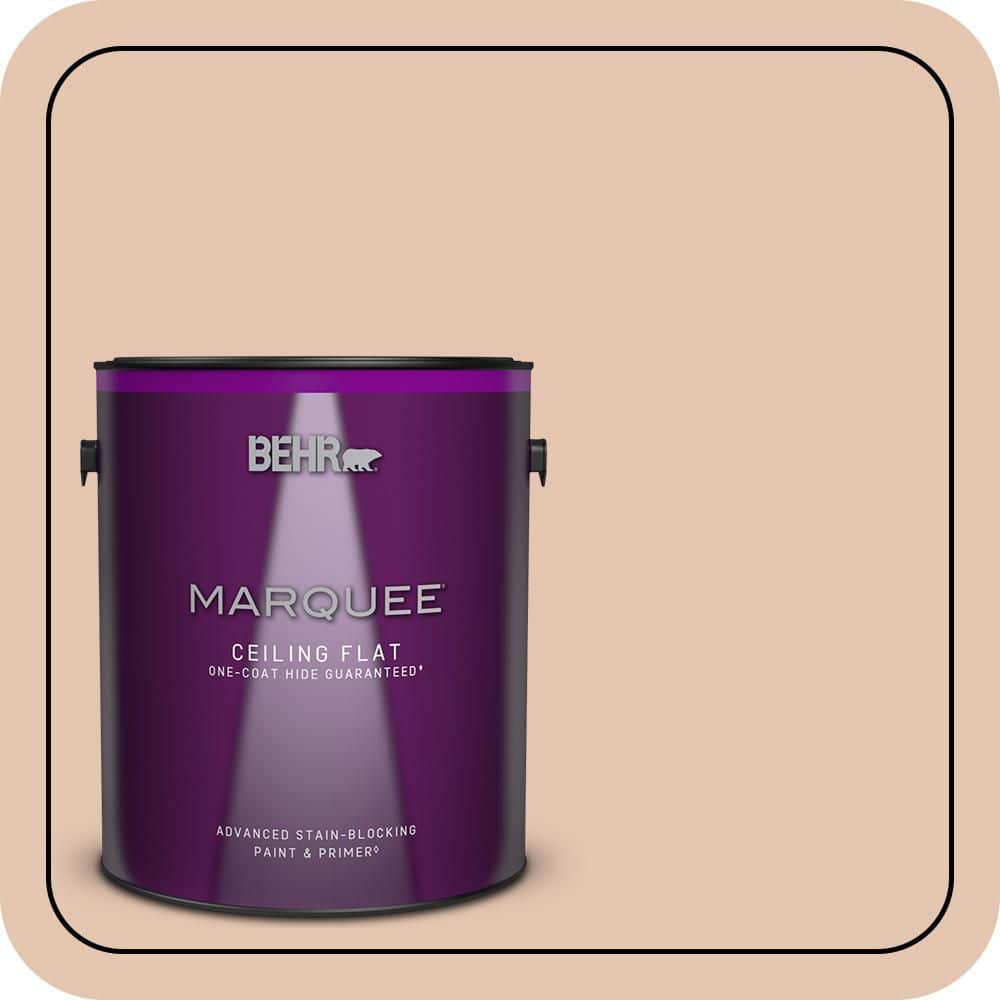 BEHR MARQUEE 1 gal. #MQ1-31 Cockleshell One-Coat Hide Ceiling Flat Interior Paint & Primer