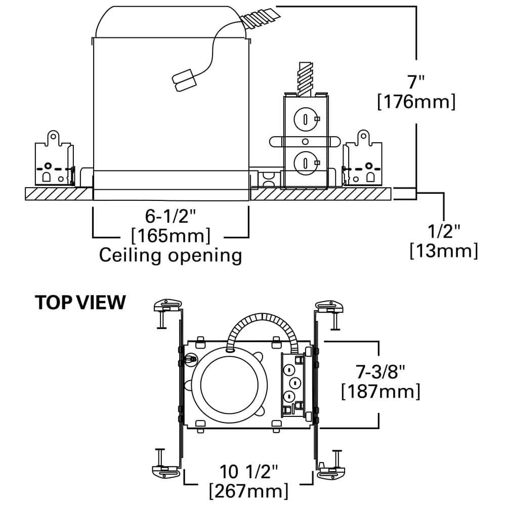 HALO H750 6 in. Aluminum LED Recessed Lighting Housing for New Construction Ceiling, T24, IC Rated, Air-Tite (6-Pack) (3)