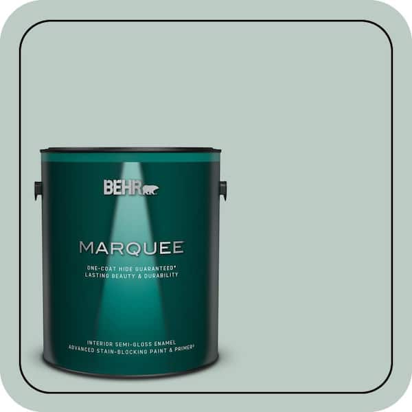 BEHR PREMIUM PLUS 5 gal. Home Decorators Collection #HDC-CL-23 Soothing Spring Semi-Gloss Enamel Low Odor Interior Paint & Primer (3)