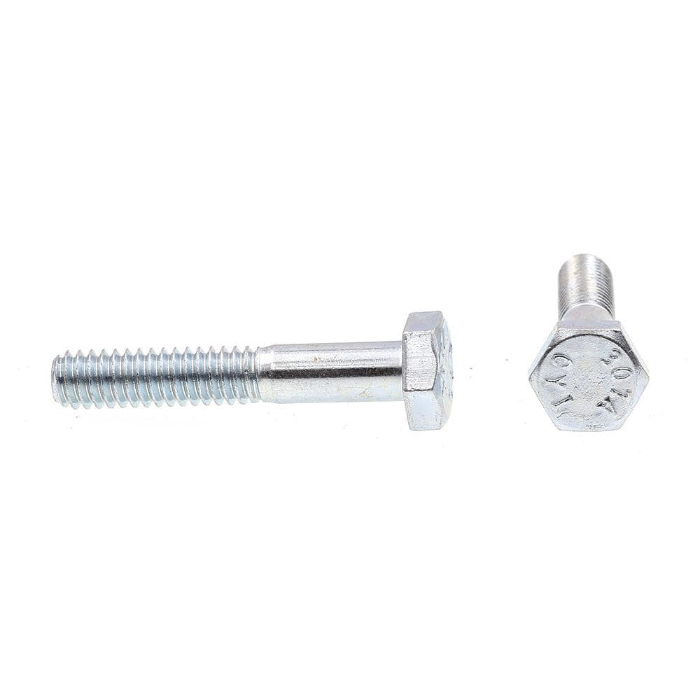 Prime-Line 1/4 in.-20 x 1-1/2 in. A307 Grade A Zinc Plated Steel Hex Bolts (100-Pack) (2)