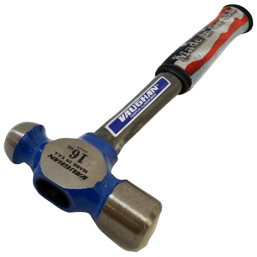 Vaughan 16 oz. Steel Ball Pein Hammer with 13 in. Fiberglass Handle (2)