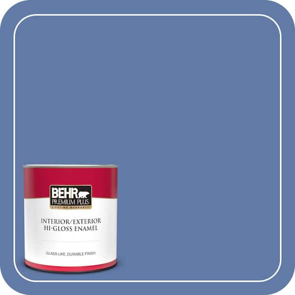 BEHR PREMIUM PLUS 1 qt. #M540-6 Miracle Elixir Hi-Gloss Enamel Interior/Exterior Paint & Primer (2)
