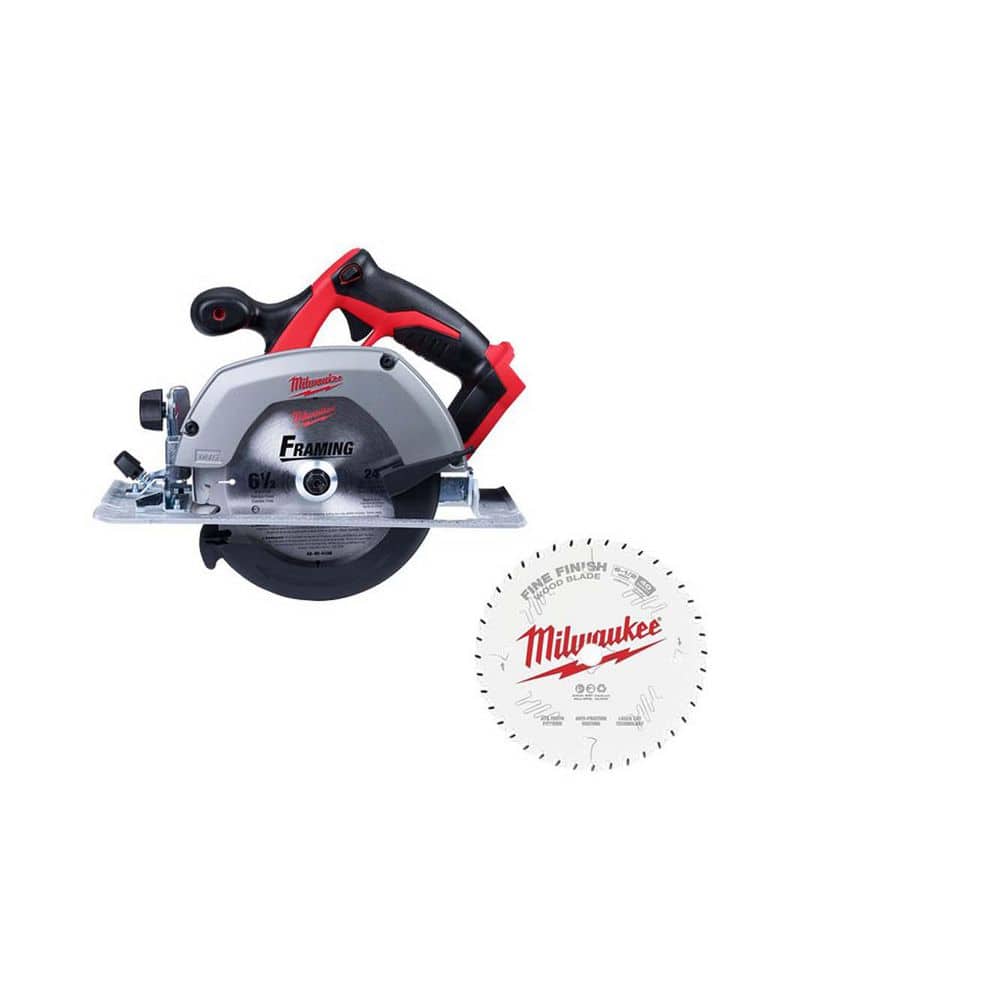 Milwaukee M18 18V Lithium-Ion Cordless 6-1/2 in. Circular Saw (Tool-Only) & 6-1/2 in Blade (1)