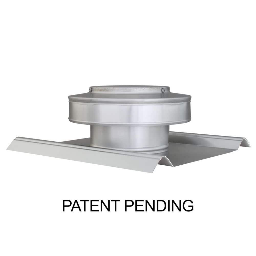 Active Ventilation 6 in. Dia. Aluminum Static Roof Vent NFA 28 sq. in. for SM-rib Panel Roofs 2 in. Collar Mill Finish (1)