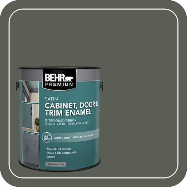 BEHR PREMIUM 1 gal. #PPU10-20 Pastoral Satin Enamel Interior/Exterior Cabinet, Door & Trim Paint (2)