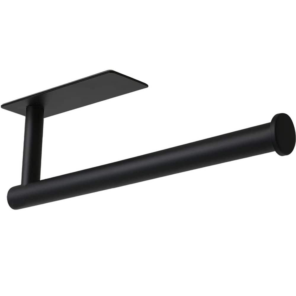 NVNOO 13 in. Stainless Steel Wall Mounted Paper Towel Holder for Bathroom Kitchen, Black (1)